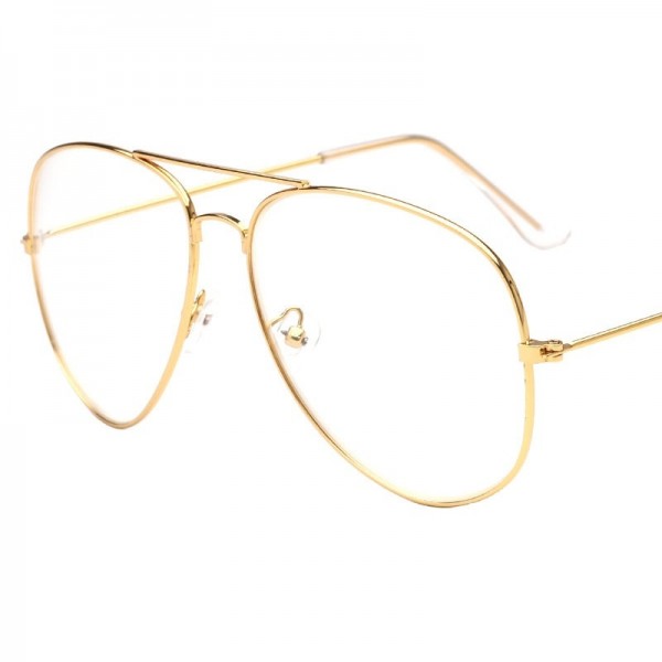2017 Brand Clear Glasses Women Classic Optics Glasses Aviation Alloy Frame Transparent Lens Glasses Men Sunglasses Female Oculos