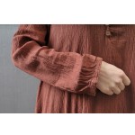 2017 Brand Vestidos Women Summer Long-Sleeved Dress Cotton and Linen V-neck large Size Bodycon Dress Maxi Fashion Dresses