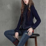 2017 Brand Winter Coat Women Vintage Ethnic Embroidery Warm Basic Jackets Casual Elegant Tunic Jacket Coat Female #C27