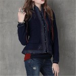 2017 Brand Winter Coat Women Vintage Ethnic Embroidery Warm Basic Jackets Casual Elegant Tunic Jacket Coat Female #C27