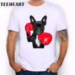 2017 Cool New Retro Men's funny French Bulldog Print T shirt Summer Hipster Brand Graphics  Top Tees pb504