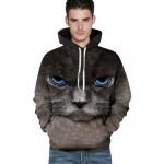 2017 Cool hoodies men cool sweatshirt men novelty 3D print cat animal fashion brand plus size 3XL unisex harajuku pullovers