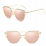 2017 Fashion Brand Cat Eye Sunglasses For Women Glasses Men Mirror Sun Glasses Female Glasses Gold Frame Sunglasses Oculos Gafas