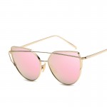 2017 Fashion Brand Cat Eye Sunglasses For Women Glasses Men Mirror Sun Glasses Female Glasses Gold Frame Sunglasses Oculos Gafas