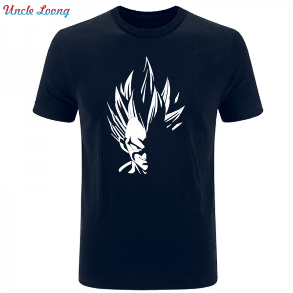 2017 Fashion Mens Prince Vegeta Print T-shirts Short Sleeve T shirt Cotton  T shirts Man Clothing Size XS-XXL