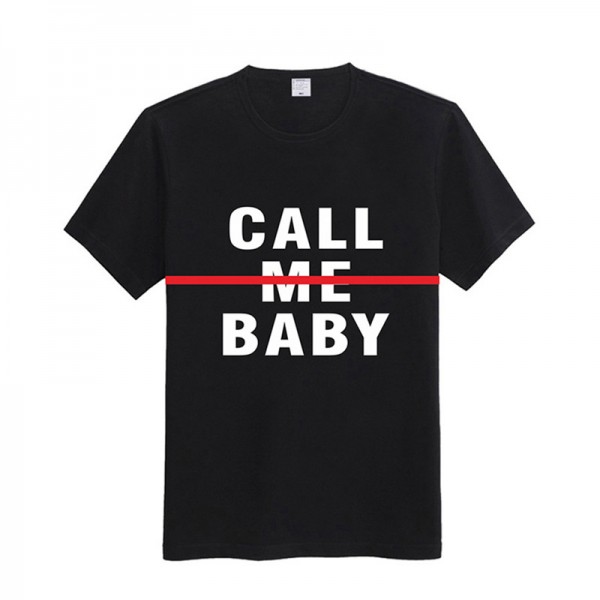 2017 Fashion New T Shirt Women Korean Clothes White Black Short Sleeve Print Name Letter Ladies Tops CALL ME BABY