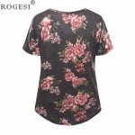 2017 Fashion T-shirts Women Tops Crop Top T Shirt Women Top Tees Flower Clothing Female Tumblr Blusa Clothes V-Neck