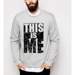 2017 Fashion This is ME autumn winter Fleece Hoodie Men funny Casual Sportswear black Hoody hip hop Skateboard Sweatshirt brand