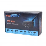 2017 Fodsports 2 pcs V6 Pro Motorcycle Helmet Bluetooth Headset Intercom 6 Riders 1200M Wireless Intercomunicador BT Interphone