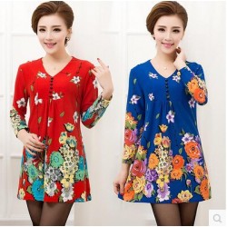 2017 Free Shipping Hot Selling New Arrival   T shirt  Long-sleeve Casual Women's T-shirt Printed t-shirts