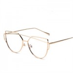 2017 GUVIVI Vintage Spectacle Gold Frames Eye Clear Lens Glasses Frame Women Optical Cat eye Glasses Eyewear Eyeglasses GY-007