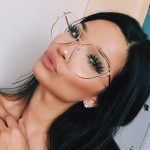 2017 GUVIVI Vintage Spectacle Gold Frames Eye Clear Lens Glasses Frame Women Optical Cat eye Glasses Eyewear Eyeglasses GY-007