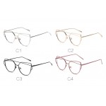 2017 GUVIVI Vintage Spectacle Gold Frames Eye Clear Lens Glasses Frame Women Optical Cat eye Glasses Eyewear Eyeglasses GY-007
