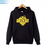 2017 Green Day Print Hoodie Cotton Winter Hip Hop Green Days Band Logo Sweatershirt Pullover Hoody With Hat Hood For Men Women