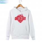 2017 Green Day Print Hoodie Cotton Winter Hip Hop Green Days Band Logo Sweatershirt Pullover Hoody With Hat Hood For Men Women