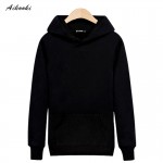 2017 HOT Fashion Solid hoodies men and Sweatshirts Black/Gray High Quality Cotton Street Wear Sweatshirt men hoodies XXS-3XL