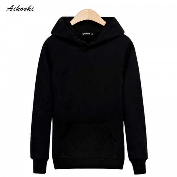 2017 HOT Fashion Solid hoodies men and Sweatshirts Black/Gray High Quality Cotton Street Wear Sweatshirt men hoodies XXS-3XL