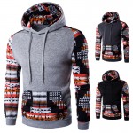 2017 Hoodies Men Hombre Hip Hop Male Brand Hoodie Digital Printing Sweatshirt Suit Mens Splice Slim Fit Men Hoody XXL QMVR