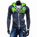 2017 Hoodies Men Sudaderas Hombre Hip Hop Mens Brand Letters Printed Cardigan Hoodie Sweatshirt Suit Slim Fit Men Hoody