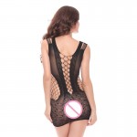 2017 Hot Sell Sexy Lingerie Hot Mesh Hollow Baby Doll Dress  Erotic Lingerie Black Red Women sexy costumes cotton sexy underwear