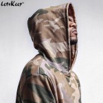 2017 LetsKeep oversized Camouflage hoodies men pullover hooded Military sweatshirts mens tracksuit camo hoodie Kanye West, MA222