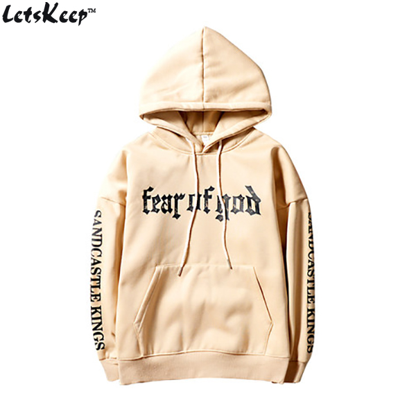 2017 LetsKeep spring Mens Bieber Pullover hoodies men FOG skateboard hip hop hoodie casual hooded sweatshirt oversized, MA312