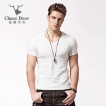 2017 Men T-Shirt Chase Deer Solid Cotton Brand Clothing Fitness Elistic Bodybuilding Tshirt Homme Undershirt Tees T Shirt Men