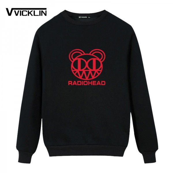 2017 Men's Radiohead Rock Band Hoodies Sweatshirt Punk Hip Hop Streetwear Loose Full Sleeve Cotton O-Neck Plus Size