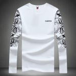 2017 Mens T Shirts Fashion New O-Neck Slim Fit Print Long Sleeve T Shirt Mens Clothing Trend High-quality Casual T-Shirt 5XL