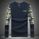 2017 Mens T Shirts Fashion New O-Neck Slim Fit Print Long Sleeve T Shirt Mens Clothing Trend High-quality Casual T-Shirt 5XL