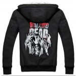 2017 Mens autumn black tracksuit The Walking Dead Hoodies Zombie Hands Scary Winter Fleece Super Warm Sweatshirts jacket clothes