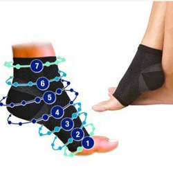 2017 NEW Comfort Foot Women Running Cycle Basketball Sports Outdoor Foot Angel Anti Fatigue Compression Foot Sleeve Sock 528TT