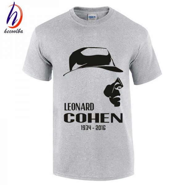 2017 New Arrival Leonard Cohen Cotton Print T shirt Men and Women Ten New Songs Leonard Cohen T-shirt GT282