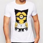 2017 New Arrivals Funny Wolve Minions Design T shirt Hipster Tops customize Printed Short Sleeve Tees