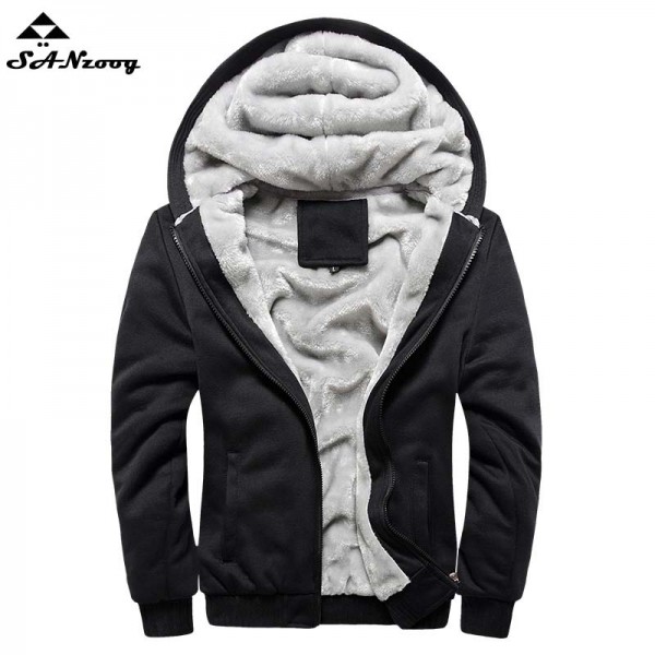 2017 New Autumn Winter Warm Thick Solid Hoodies Mens Sweatshirt Casual Brand Tracksuit Sweatshirts Men Designer Plus Size 5XL