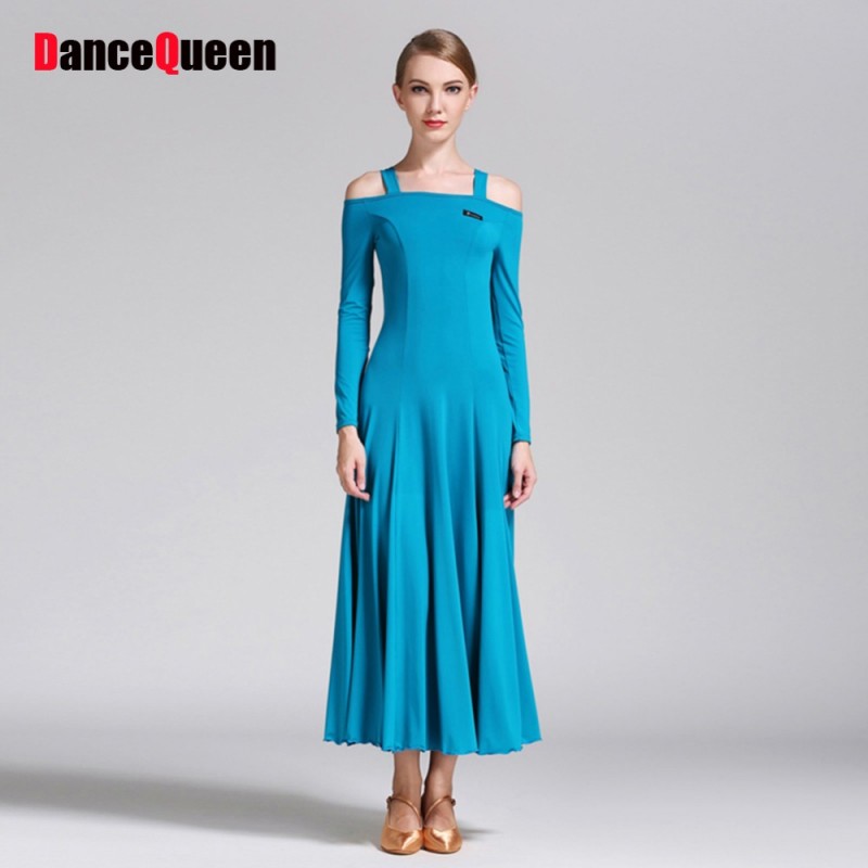 2017 New Ballroom Dance Dress For Women Strapless Long