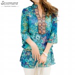 2017 New Fashion Women Blouse Summer Style Shirt Women Vestidos Chiffon Mini Dress Plus size 4XL floral Casual Tops Blusas Mujer