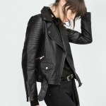 2017 New Fashion Women Faux Leather Jacket Ladies Motorcycle PU Black Long Sleeve Coat with Belt