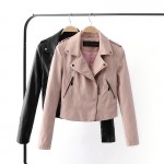 2017 New Fashion Women Motorcycle PU Leather Jackets Female Autumn Short Epaulet Zippers Coat Hot Black White Yellow Outwear