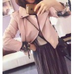 2017 New Fashion Women Motorcycle PU Leather Jackets Female Autumn Short Epaulet Zippers Coat Hot Black White Yellow Outwear