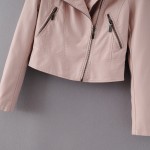 2017 New Fashion Women Motorcycle PU Leather Jackets Female Autumn Short Epaulet Zippers Coat Hot Black White Yellow Outwear