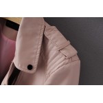 2017 New Fashion Women Motorcycle PU Leather Jackets Female Autumn Short Epaulet Zippers Coat Hot Black White Yellow Outwear