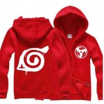 2017 New Free Shipping NARUTO Cosplay Wooden Leaves Ninja Village Logo anime Sweatshirts Cotton Hoodies Costume Coat Jacket