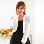 2017 New Korean Women shawl Wild lace shawl long sleeved women jacket hollow network spent big yards cardigan shawl