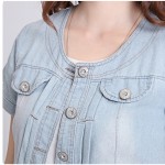 2017 New Ladies Denim Jackets Slim Fit Jeans Coat Classical Jackets Coats Short Sleeve Summer Casual Female Jackets Women S-3XL