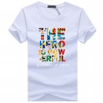 2017 New Letter Print T Shirt Mens Black And White Comic Con Cosplay T-shirts Summer Skateboard Tee Boy Skate Tshirt Tops F155