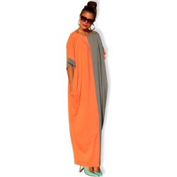 2017 New Maxi Autumn O-neck Short Sleeve Casual Bohemian Big Sizes Loose Robe Party Women's Dress Large Size Women Clothes A124 