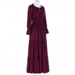 2017 New Medieval Dress Cotton Long Maxi Dresses Gowns Victorian Gothic Lo Vintage Long Sleeve Comfortable Renaissance Dress