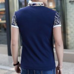 2017 New Men POLO Shirt Fashion Flower Print Polo Homme Slim Fit Short-sleeve Camisa Polo Men Summer Tops&Tees MT497