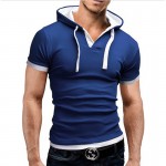 2017 New Men Tshirt Hooded Tees Hot Sale Summer Cool Design T-Shirt Homme Fitness Fashion Brand Clothing Male T Shirt Plus